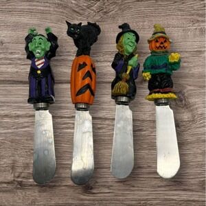 Boston Warehouse Halloween Cheese Spreaders Witch Pumpkin Scarecrow Charcuterie